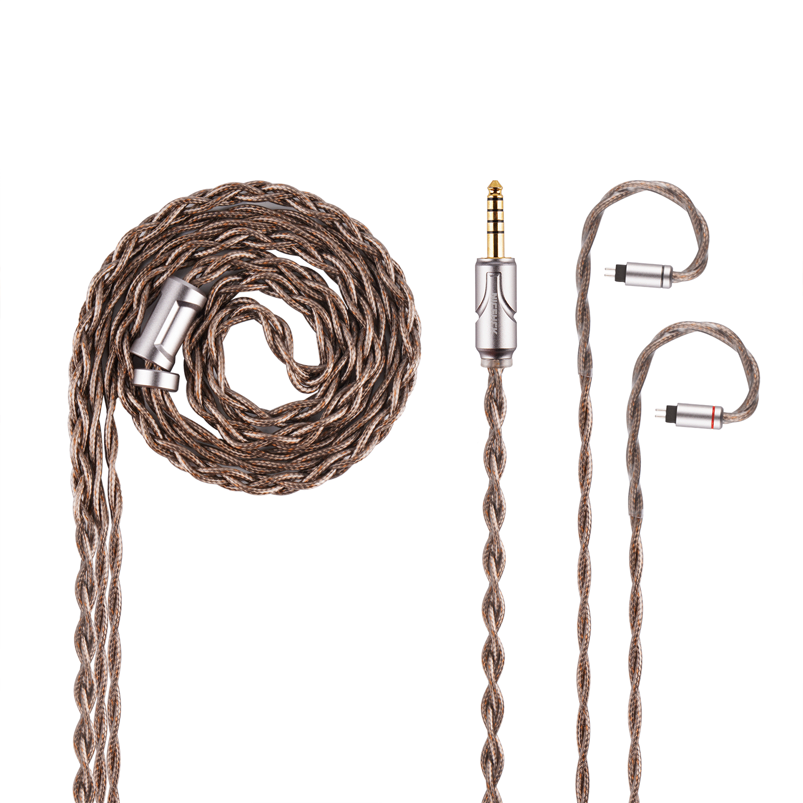 NICEHCK AceMeteor 2pin 4.4mmプラグケーブル NICEHCK AceMeteor Premium IEM Cable – 8N Silver-Plated + 8N OCC Hybrid