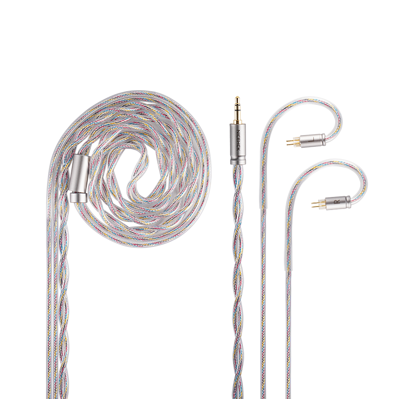 イヤホン nik NICEHCK ColorXYZ HiFi Upgrade Cable Furukawa Copper Silver Alloy+Zinc