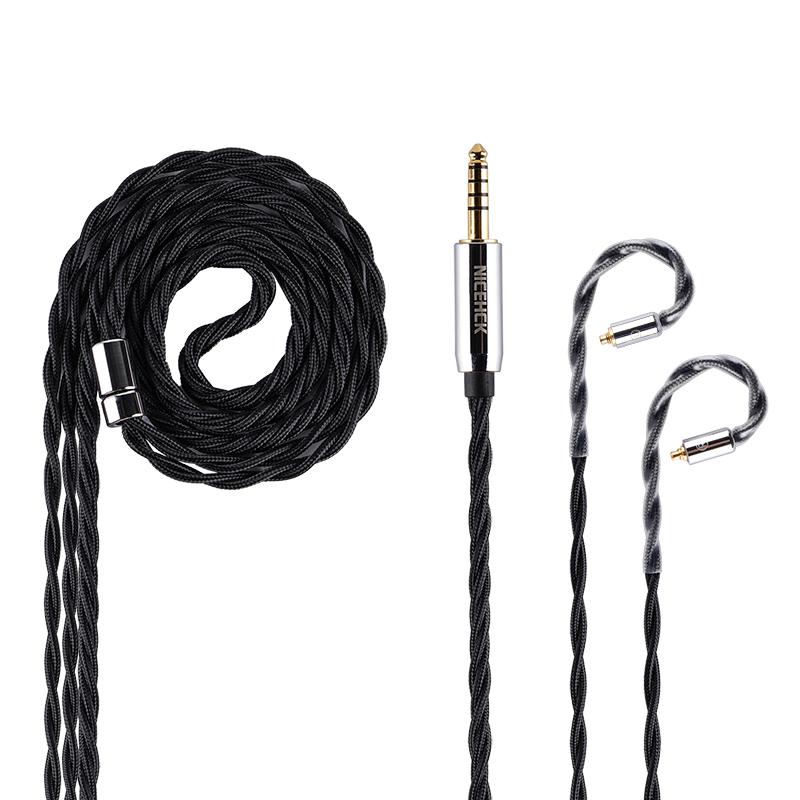NiceHCK BlackDawn イヤホンケーブル 5N シルバーメッキ 台湾OFC IEM