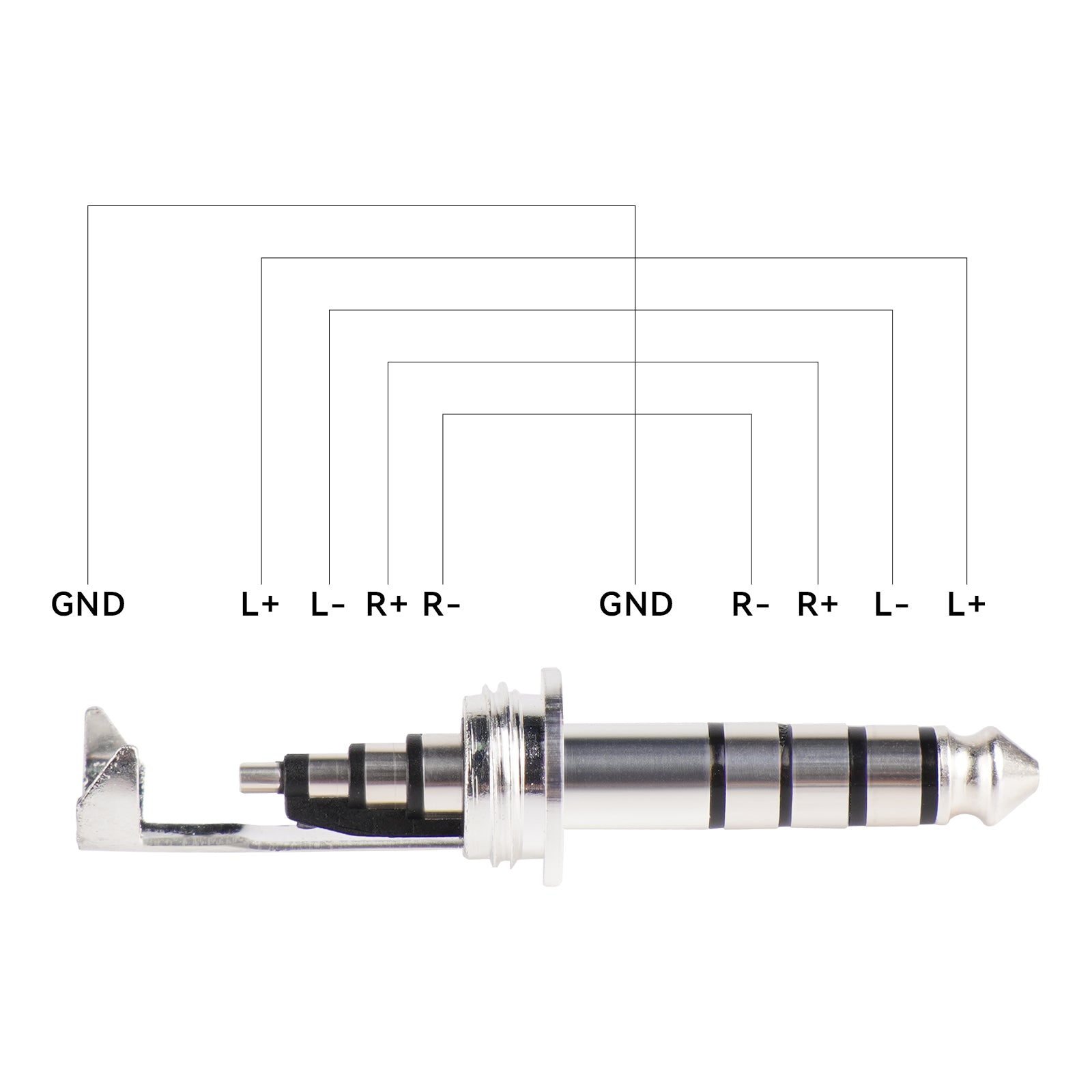 NICEHCK 5N Pure Silver 4.4mm Headphone Cable Plug (GND Brass Silver-Pl