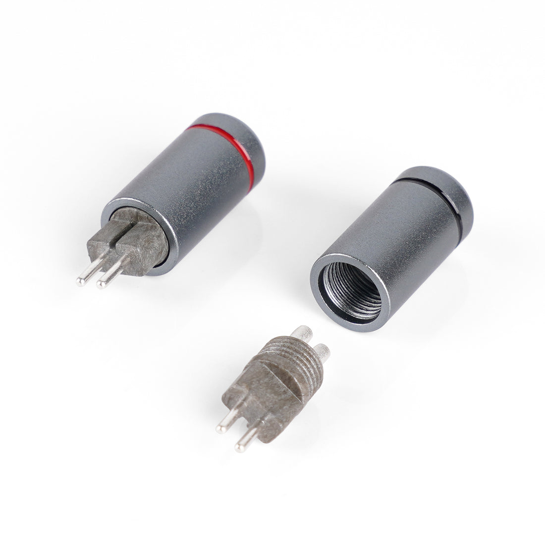 NICEHCK 5N 순은 2핀 커넥터 IEM용 유선 헤드폰 교체형 DIY 오디오 케이블 커넥터 오디오파일 음악 애호가 뮤지션용(그레이 플라스틱)