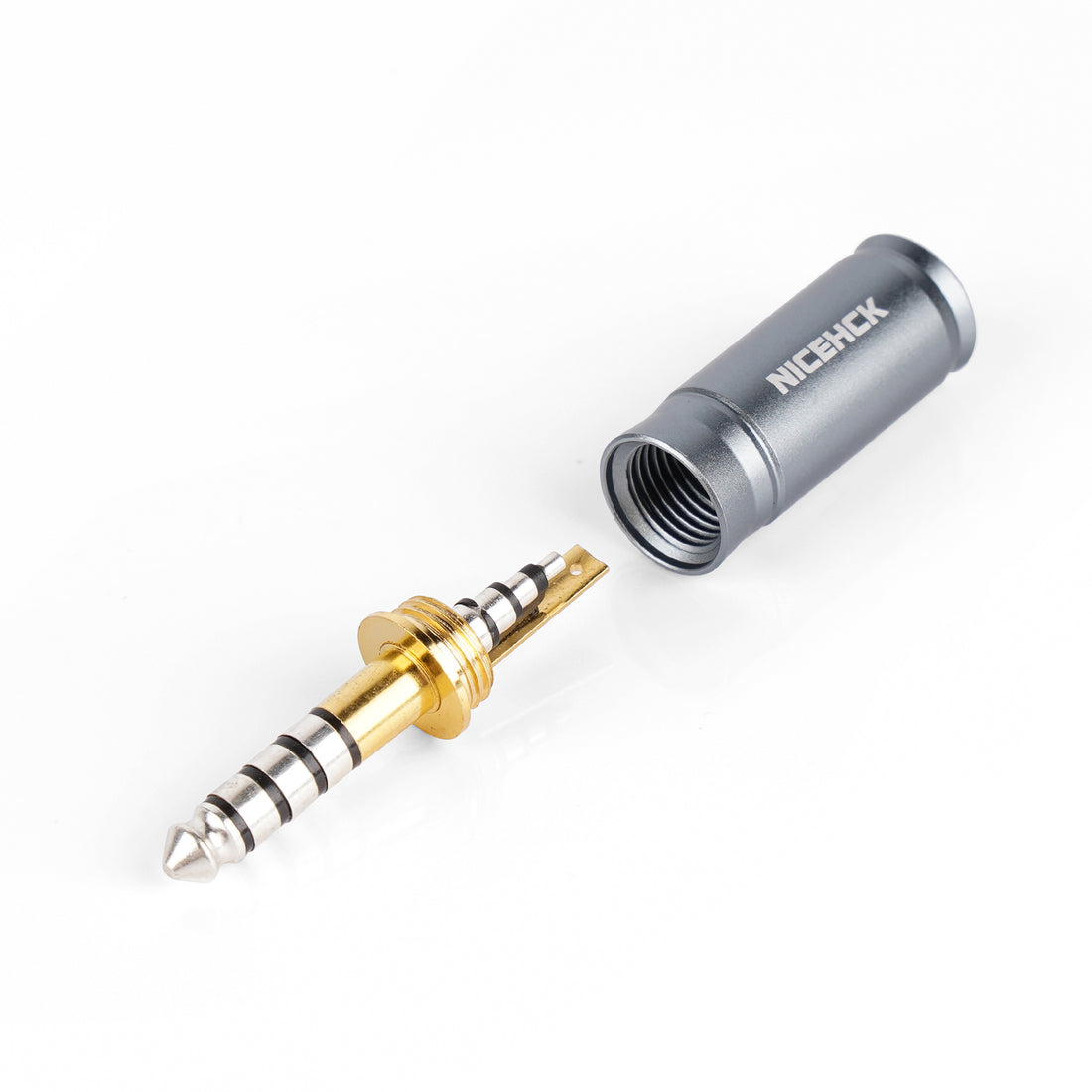 NICEHCK 5N 순은 4.4mm 플러그 (금도금 황동 GND) 밸런스드 케이블 교체형 플러그 4.4mm 인터페이스 장착된 이어폰과 오디오용