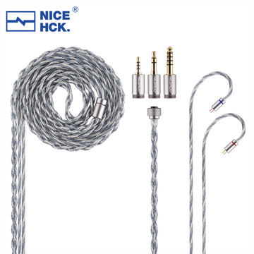 NICEHCK BlueLuna Silver Plated OFC Cable with 3-in-1 Detachable Plugs