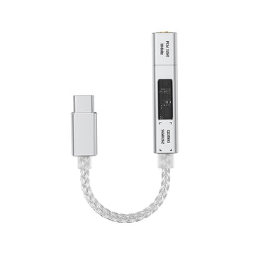 NICEHCK NK1 Ultra Upgraded USB-C to 3.5mm Adapter, Type C to Aux DAC Dongle with 8 Strands Silver-Plated OCC Copper