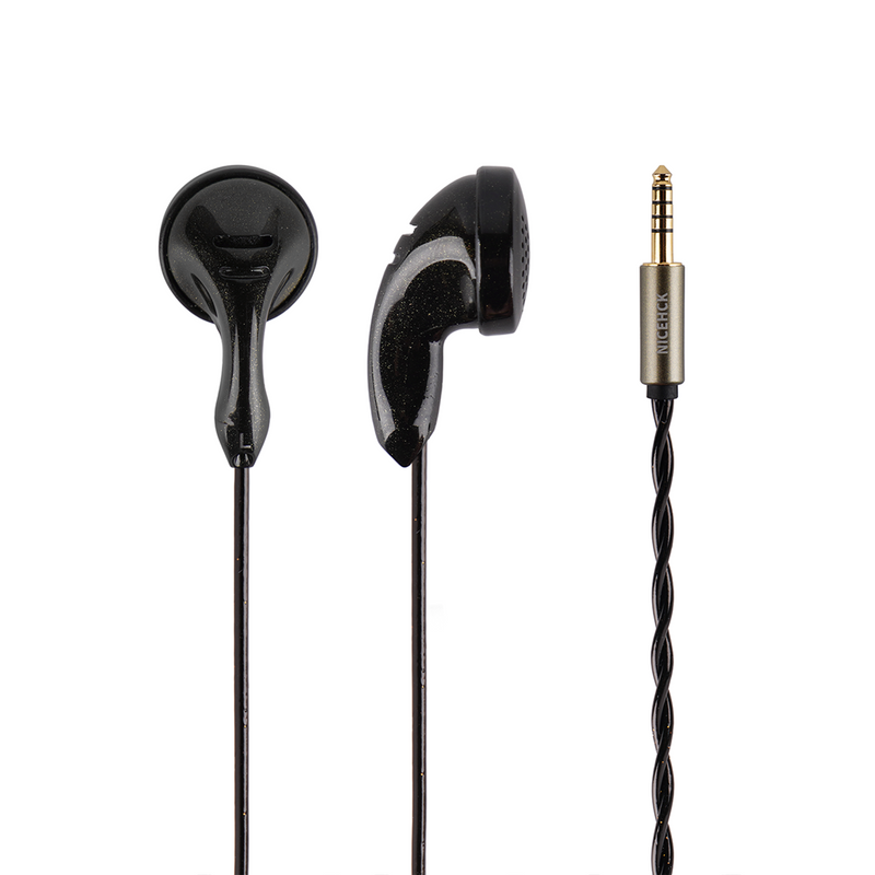 NICEHCK B80 Wired Flat Earbuds in Ear Earphones Headset, 14.8mm PU TopologyBio Diaphragm, OFC+Silver Plated OFC Cable, Wire Headset 3.5mm with Mic/No Mic, 4.4mm Balanced, Compatible with iPhone/Android/PC