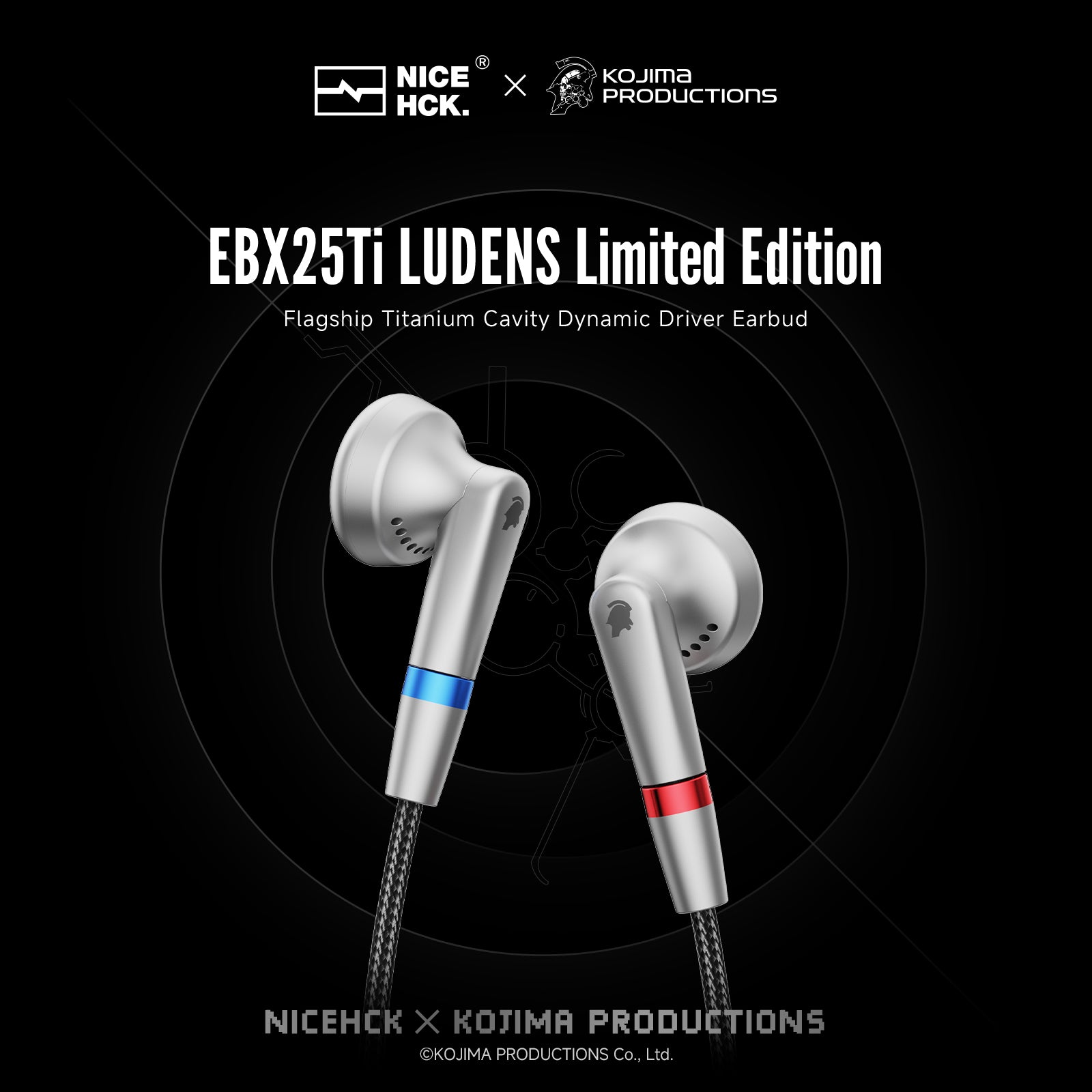 NICEHCK EBX25Ti LUDENS 限定版 NICEHCK × KOJIMA PRODUCTIONS EBX25Ti LUDENS Limited Edition Titanium C