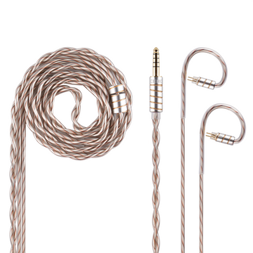 NiceHCK MixDNA IEM 케이블 인이어 모니터 케이블 6N 은도금 구리 + 6N OFC 혼합 IEM 케이블 3.5mm/4.4mm 유선 이어버드 이어폰 업그레이드 케이블