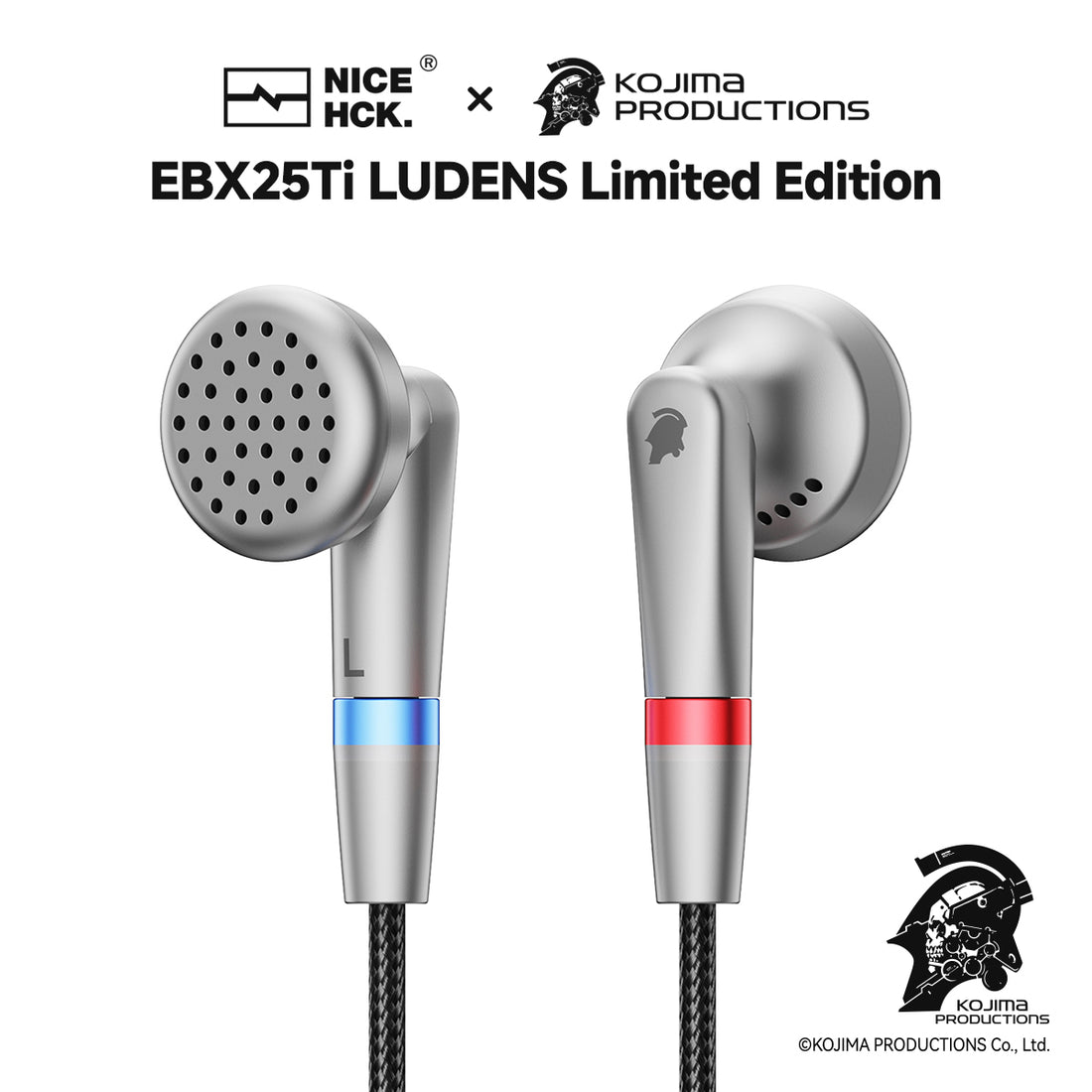NICEHCK × KOJIMA PRODUCTIONS EBX25Ti LUDENS Limited Edition Titanium Cavity Flagship HiFi Gaming Earbuds Wired Earphones
