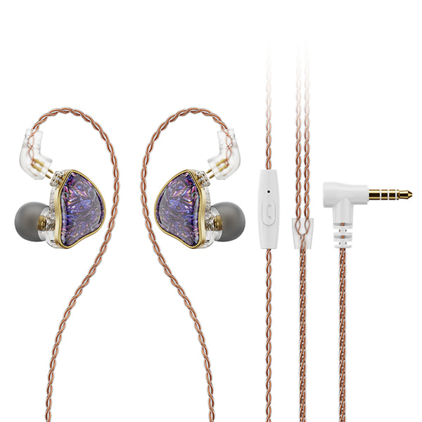 NICEHCK DB2 In Ear Monitor 1BA+1DD Hybrid IEM Resin+Aluminium Alloy HiFi Wired Earbuds, 3.5mm Earphones with 2Pin Detachable Tangle-Free Cable, IEMs for Gaming/Audiophile/Musicians, Bass Stereo Noise Isolating Headphones