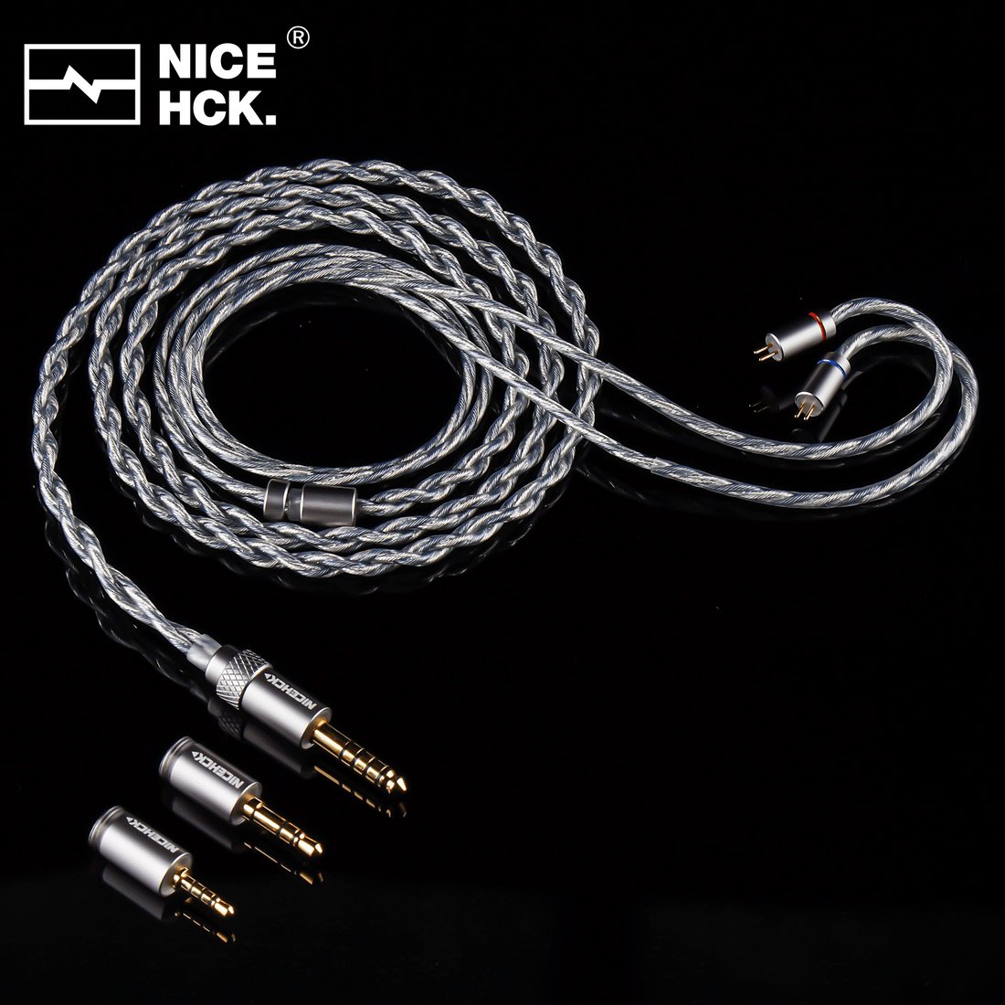 NICEHCK BlueLuna Silver Plated OFC Cable with 3-in-1 Detachable Plugs