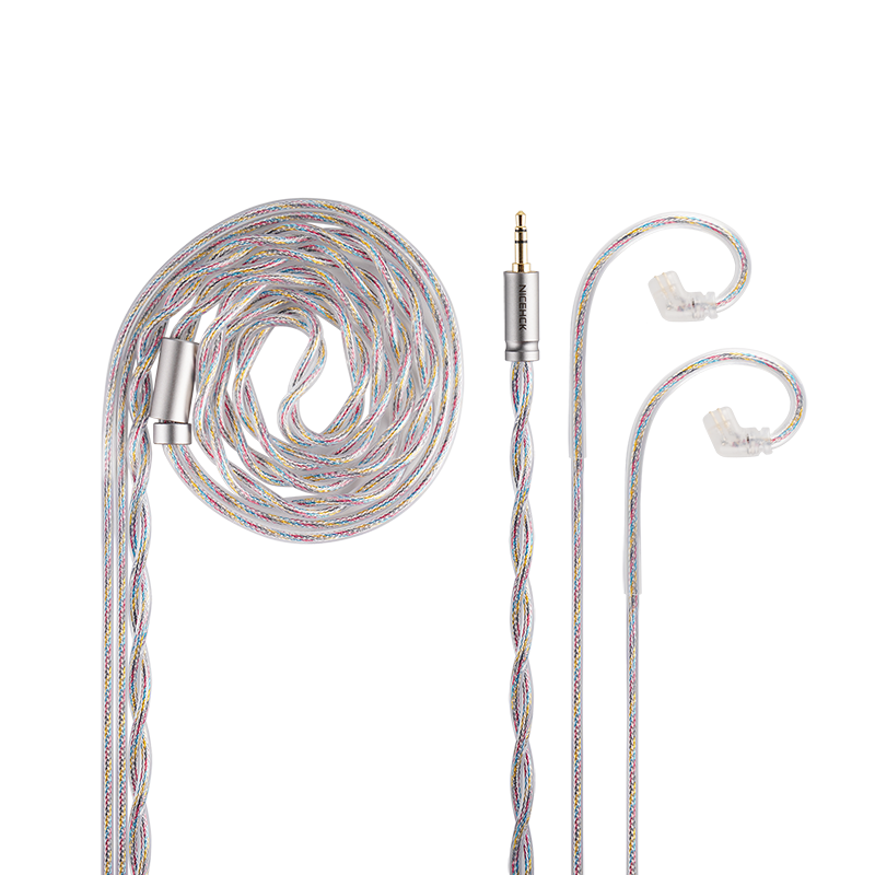 NICEHCK ColorXYZ HiFi Upgrade Cable Furukawa Copper Silver Alloy+Zinc Copper Alloy Earphone Wire 0.78mm 2Pin/QDC