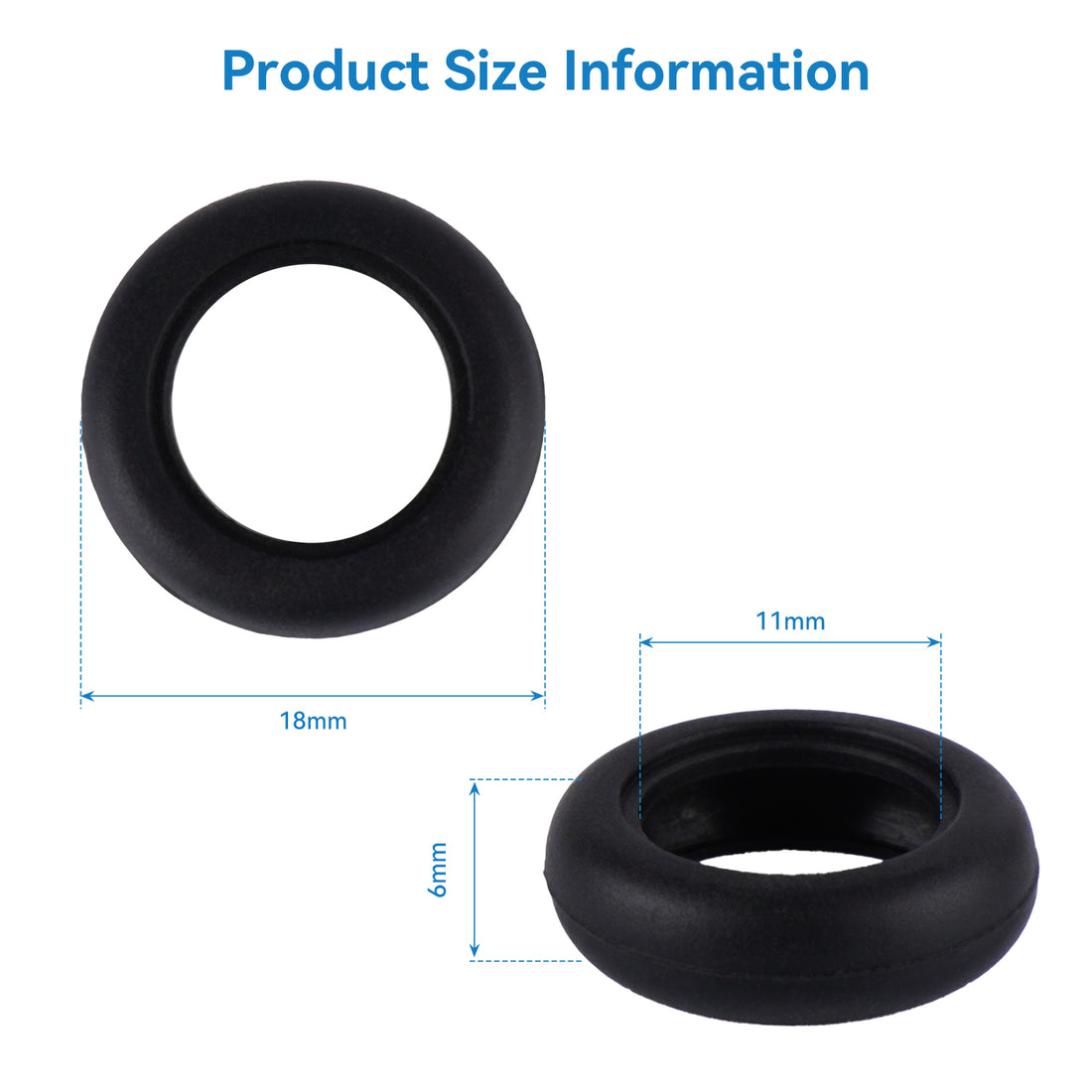 인이어 이어버드용 NICEHCK 실리콘 이어폰 커버 , 소음 차단, 낙하  방지 , 경량, 얇음, 높은 탄력성, 내구성, 편안함, 호환 가능, 5쌍 세트, 10개입(블랙)