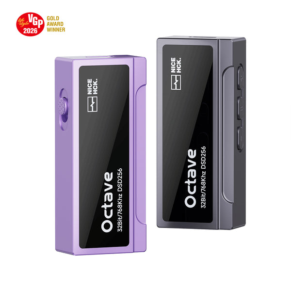 NICEHCK Octave ES9039Q2M Flagship Portable DAC & Headphone Amplifier | Dual SGM8262 Op-Amps, 550mW@32Ω Power, 3.5mm & 4.4mm Outputs, APP EQ Tuning