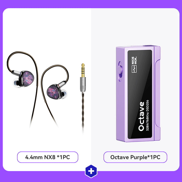 NICEHCK NX8 Hybrid 8-Driver In-Ear Monitors + Octave ES9039Q2M Portabl