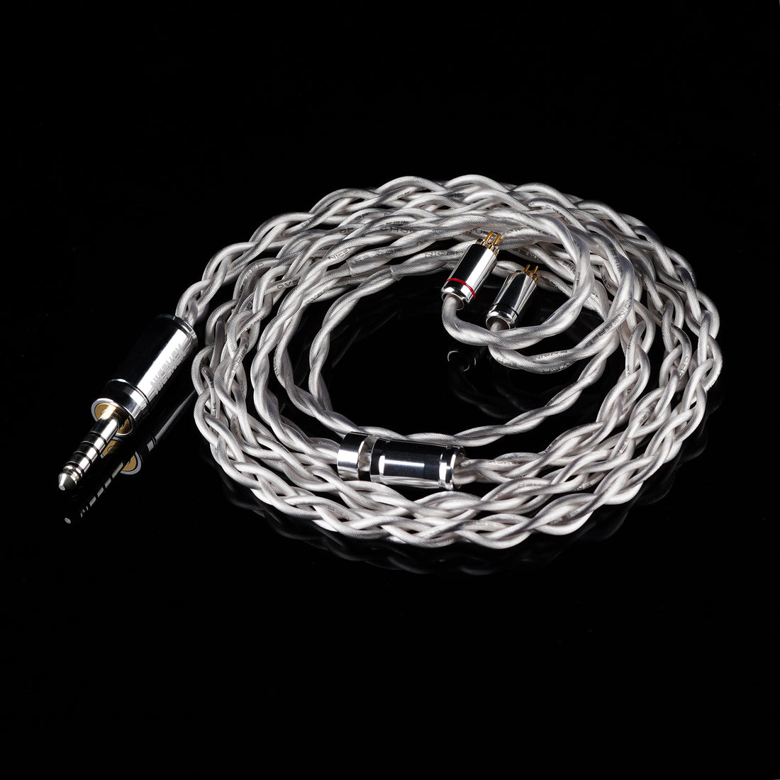 NICEHCK EngrChow Limited 7N OCC & 7N Silver Plated OCC Earphone Upgrade Cable with 4.4mm Plug Gold Plated OFC 2Pin