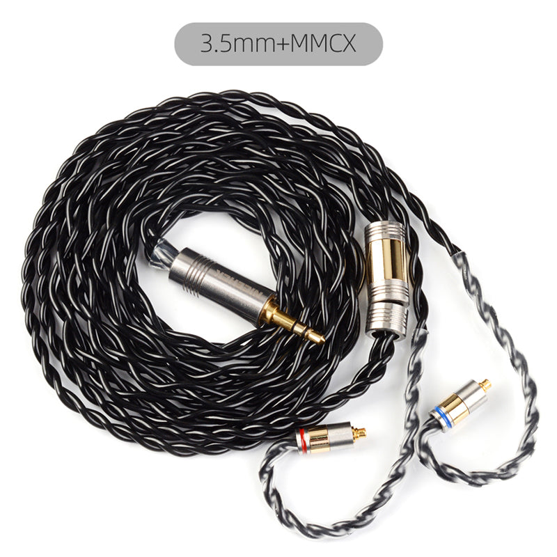 NICEHCK BlackCat インイヤーモニター IEM ケーブル、亜鉛銅合金オイル