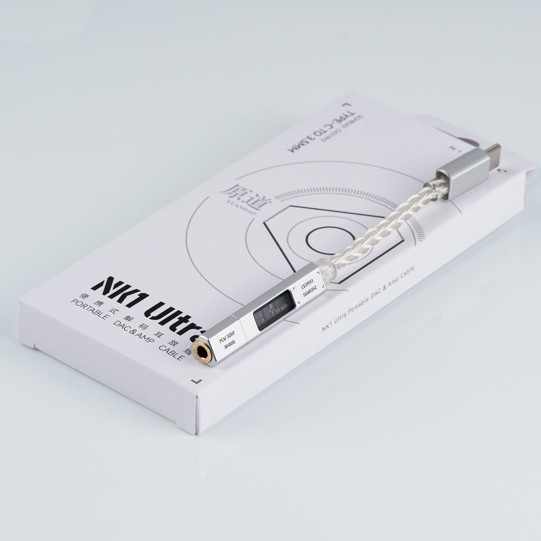 NICEHCK NK1 Ultra 업그레이드 USB-C-3.5mm 어댑터, 8심 은도금 OCC 구리 Type C-Aux DAC 동글