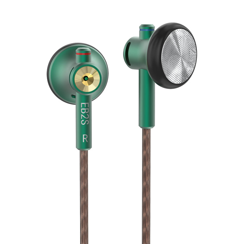 NICEHCK EB2S 15.4mm 다이나믹 드라이버 이어폰 이어폰, 일본 LPC 다이어프램, 1DD, 심플하고 클래식한 디자인, 알루미늄 합금 하우징, 0.1인치(3.5mm) 밸런스 플러그, 고순도 구리 케이블 포함