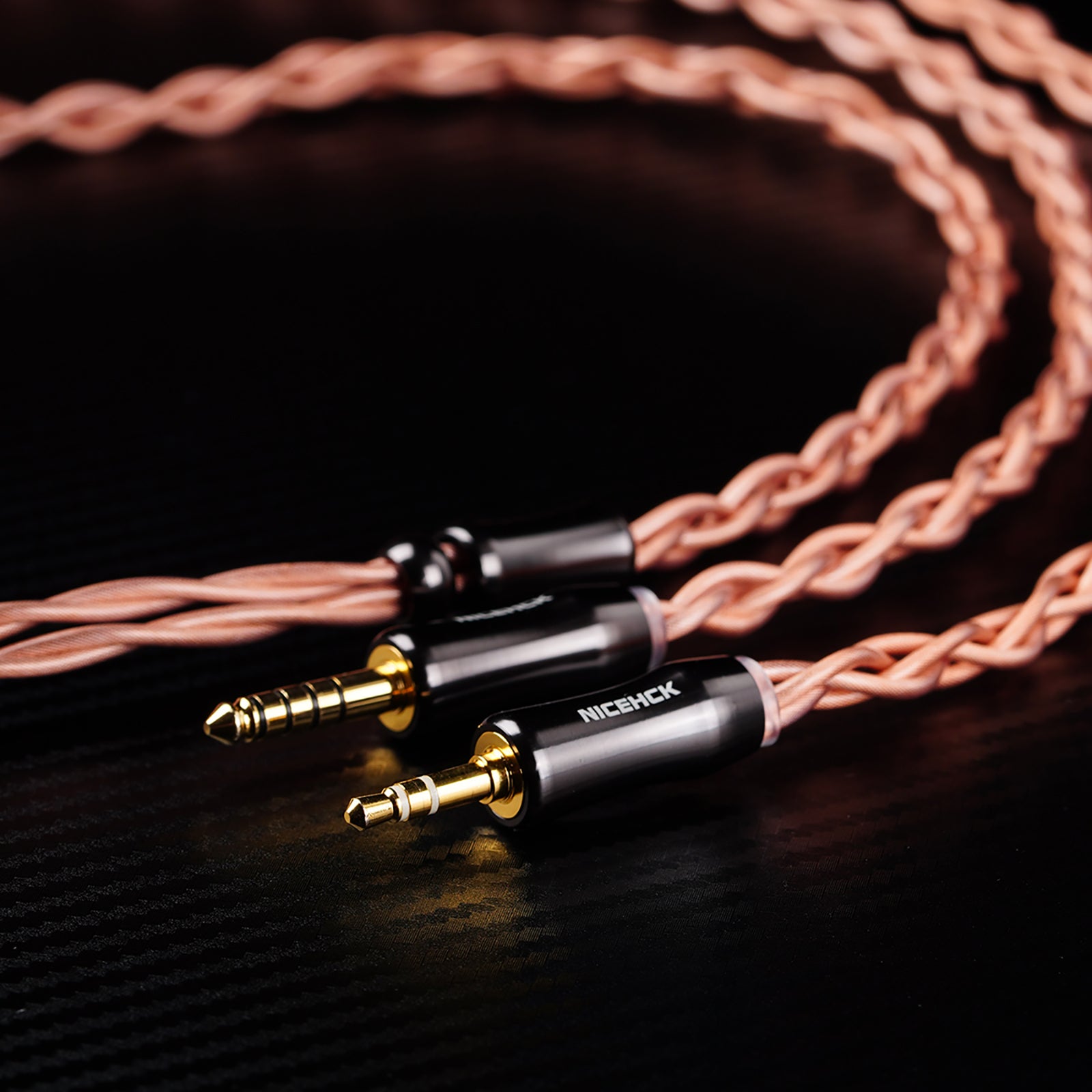 NICEHCK Fall 18.6AWG IEMケーブル 金メッキ2Pin OFC HiFiイヤホン