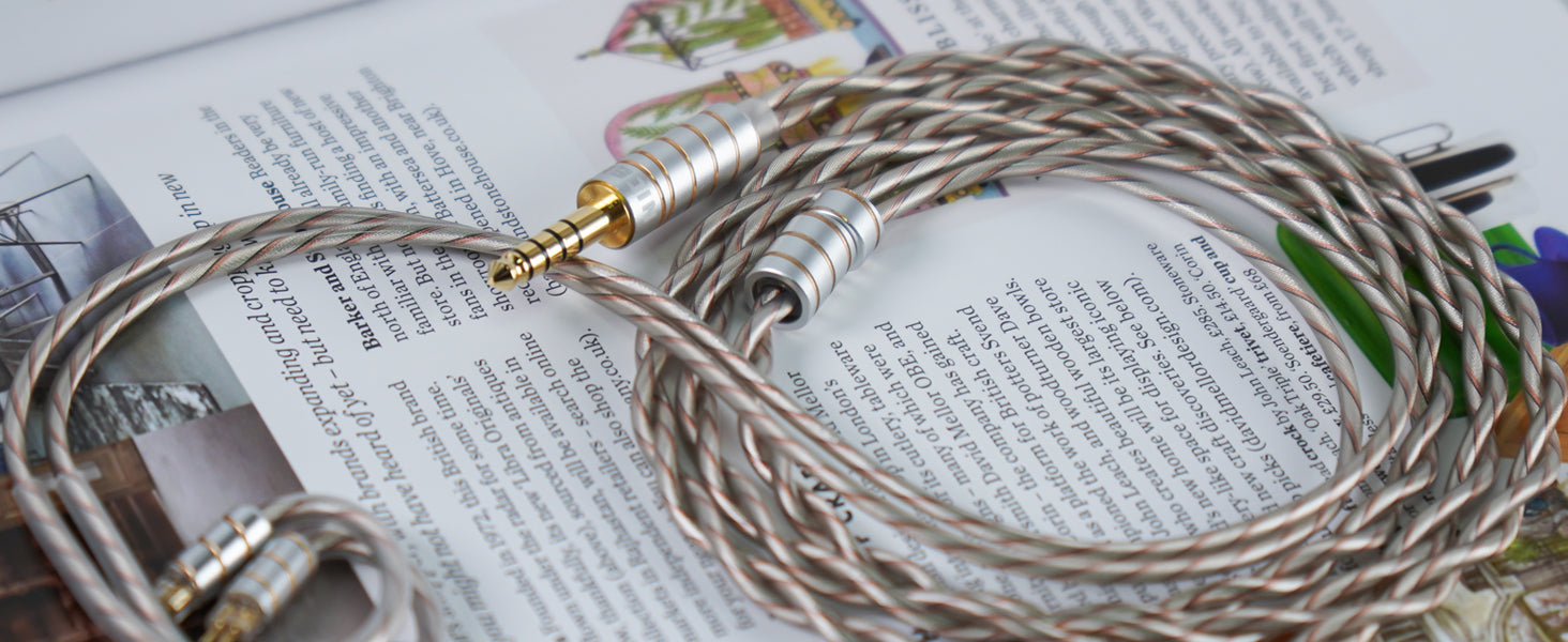 NICEHCK MixDNA IEMケーブル インイヤーモニターケーブル 6N銀メッキ銅