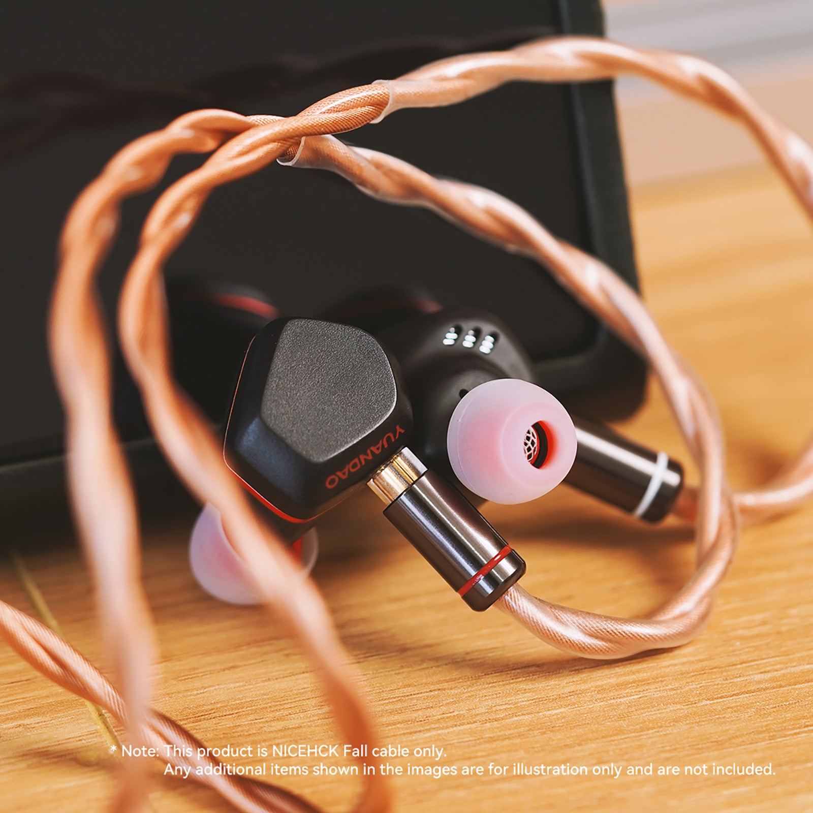 イヤホン NICEHCK Engr.CuInCe NICEHCK Fall 18.6AWG IEM Cable, Gold-Plated 2Pin OFC HiFi Earphone Upg