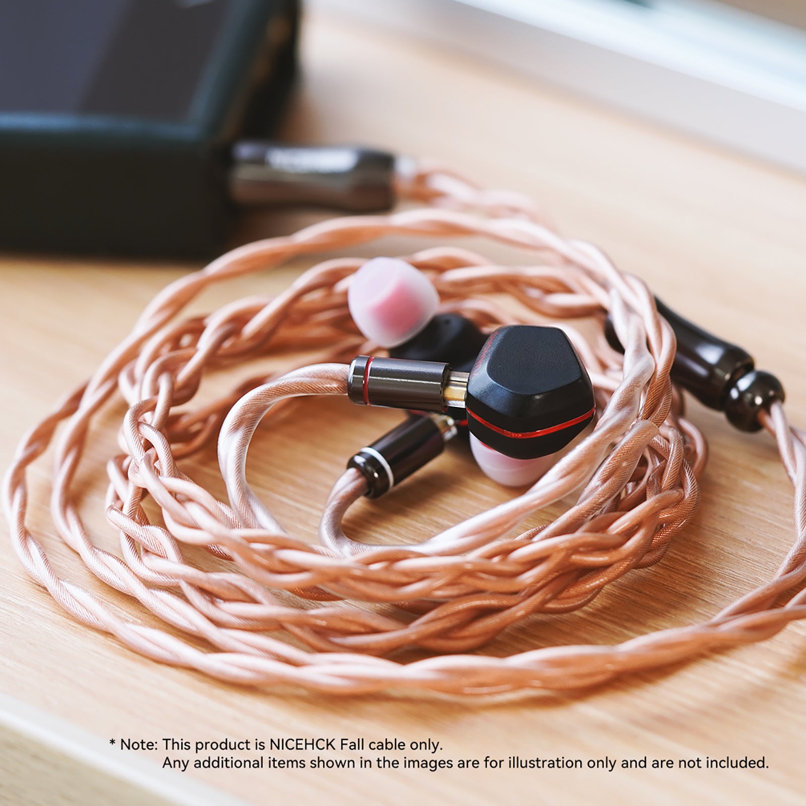 NICEHCK Fall 18.6AWG IEMケーブル 金メッキ2Pin OFC HiFiイヤホン