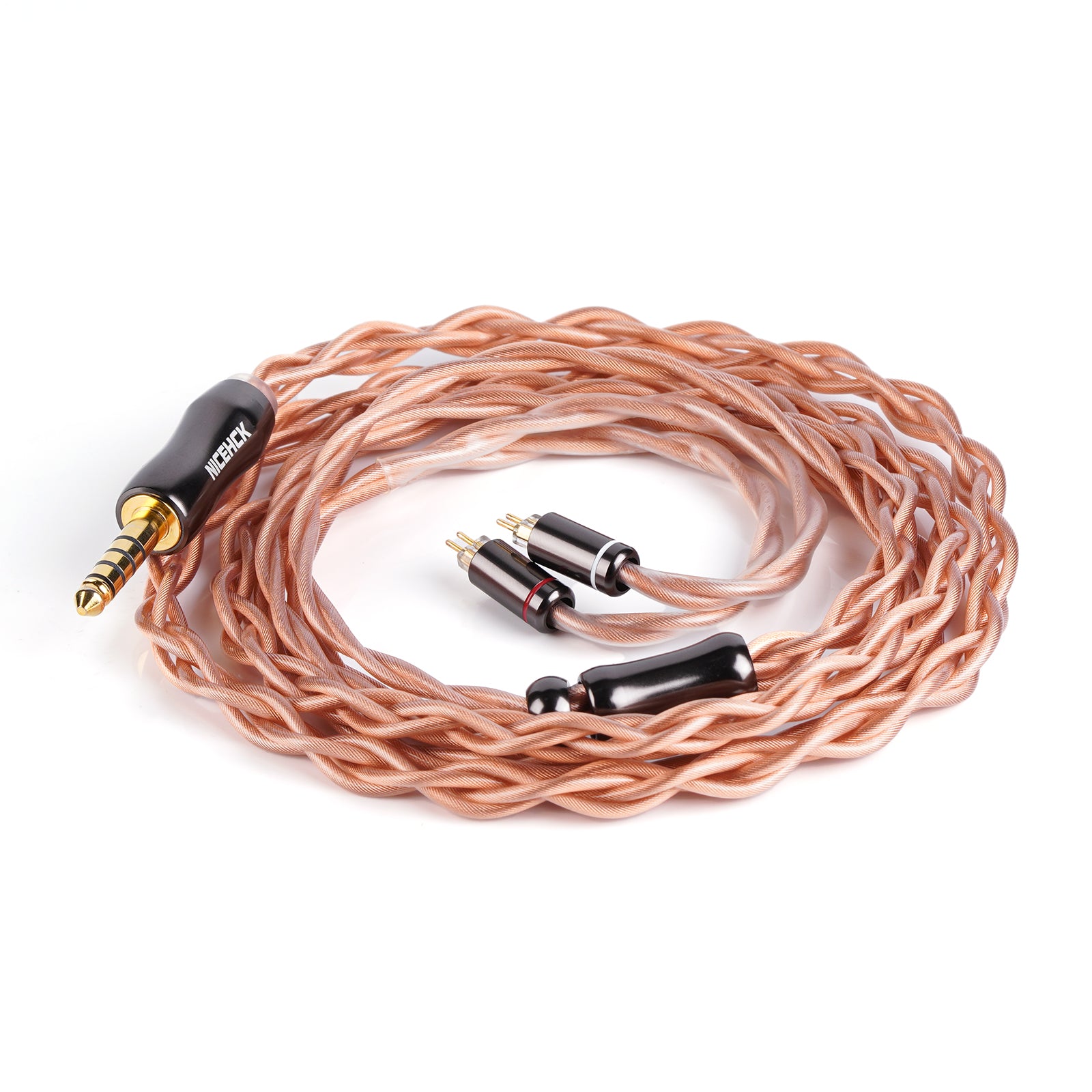 NICEHCK Fall 18.6AWG IEMケーブル 金メッキ2Pin OFC HiFiイヤホン