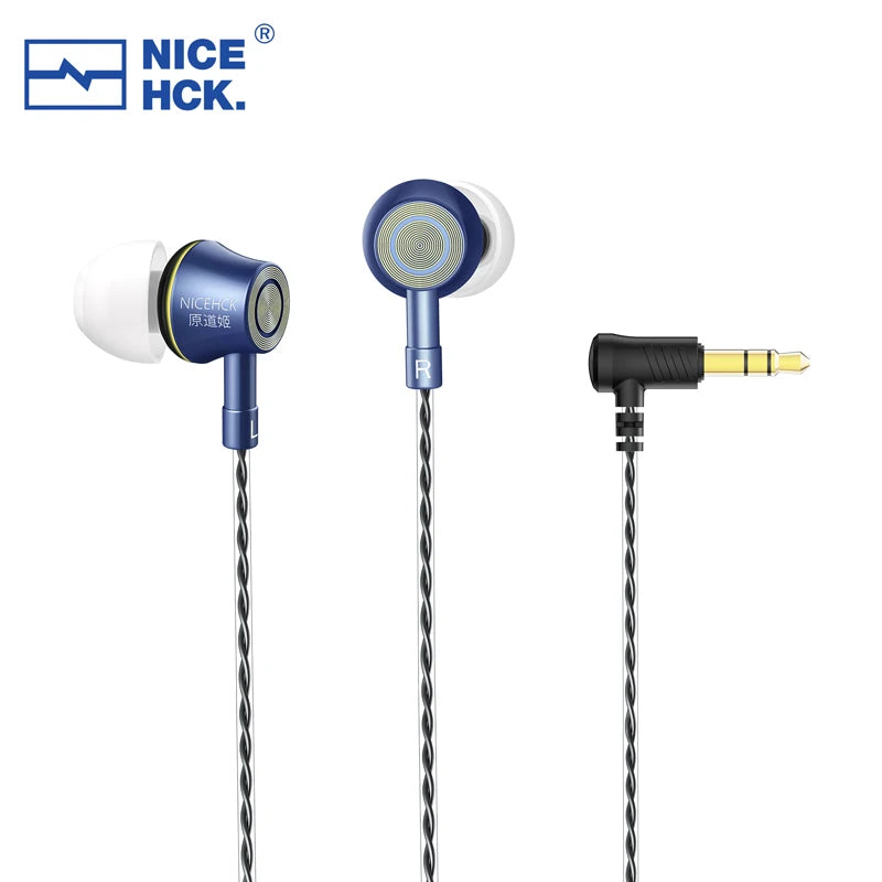 NICEHCK YD520 3.5mm HiFi Wired Earbuds IEM In Ear10mm PET Dynamic Driv