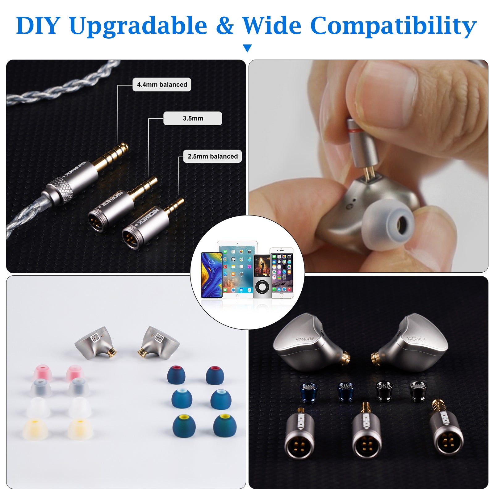 NiceHCK Himalaya インイヤーモニター: 10mm デュアルマグネティック