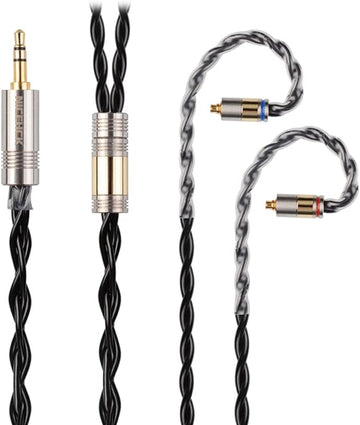 NICEHCK BlackCat 인이어 모니터  IEM 케이블,  아연 구리 합금 오일 함침 소재,3.5mm 플러그  MMCX  업그레이드 케이블,분리형 금속 커넥터,Hi-fi  오디오, 헤드폰 음질 향상,이어폰 교체용 케이블